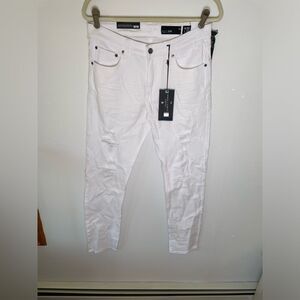 WXYZ Nomad slim fit stretch 30WX30L new with tags white with distressing